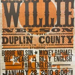 Willie Nelson - 2010 Hatch Show Print 1/28 Poster Kenansville, North Carolina Gig Posters