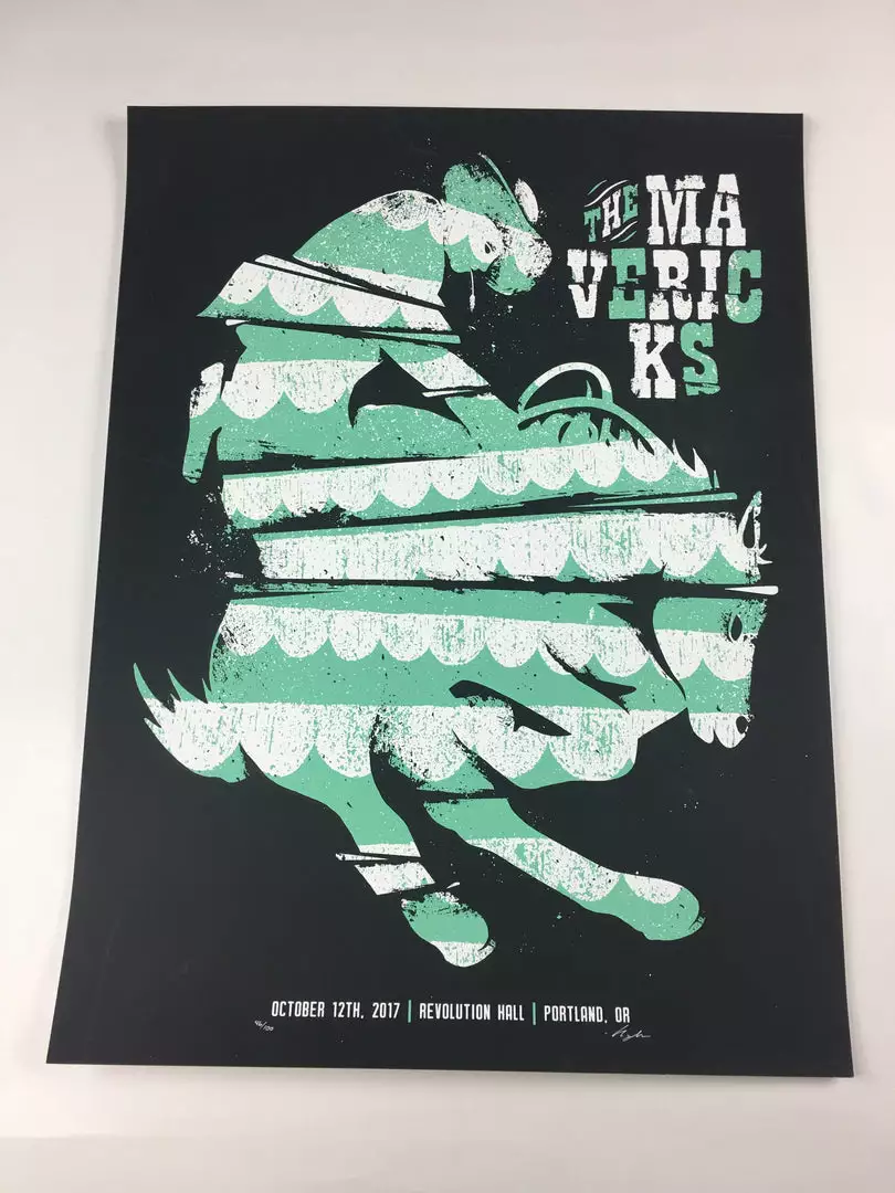 The Mavericks - 2017 Max Mahn Poster Portland, OR Revolution Hall 5 The Mavericks - 2017 Max Mahn Poster Portland, OR Revolution Hall