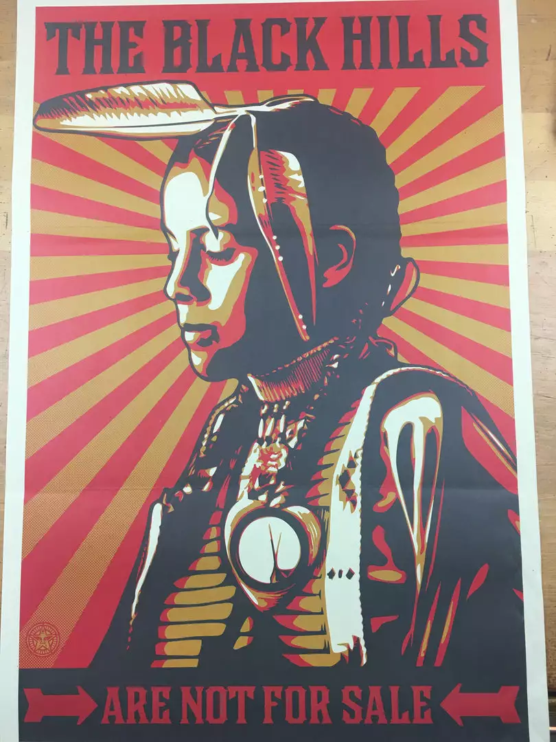 Art Prints The Black Hills Are Not For Sale - 2012 Shepard Fairey Art Print Poster 3 Art Prints The Black Hills Are Not For Sale - 2012 Shepard Fairey Art Print Poster