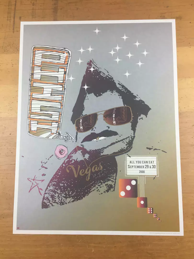 Gig Posters Phish - 2000 Jager Kemp Poster Las Vegas, NV Thomas And Mack Center 5 Gig Posters Phish - 2000 Jager Kemp Poster Las Vegas, NV Thomas And Mack Center