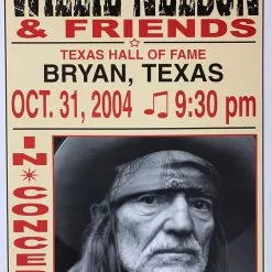 Willie Nelson - 2004 Franks Brothers 10/31 Poster Bryan, TX