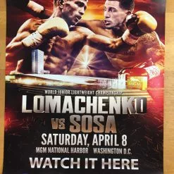 Sold Out Posters Boxing - 2017 Lomachenko Vs Sosa World Junior Lightweight Championship, MGM Nati 7 Sold Out Posters Boxing - 2017 Lomachenko Vs Sosa World Junior Lightweight Championship, MGM Nati