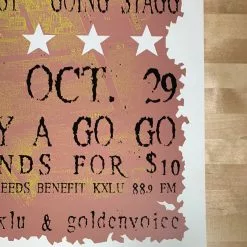 TAZ KXLU Fundraiser - 1997 T.A.Z. Poster Los Angeles, CA 1st Ed Gig Posters