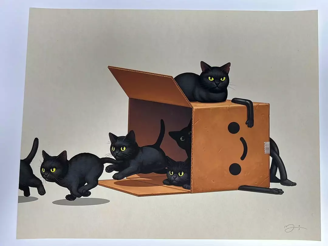 Boxo II (Kitties 2) - 2019 Mike Mitchell Poster Print SOFA Con AP 4 Boxo II (Kitties 2) - 2019 Mike Mitchell Poster Print SOFA Con AP