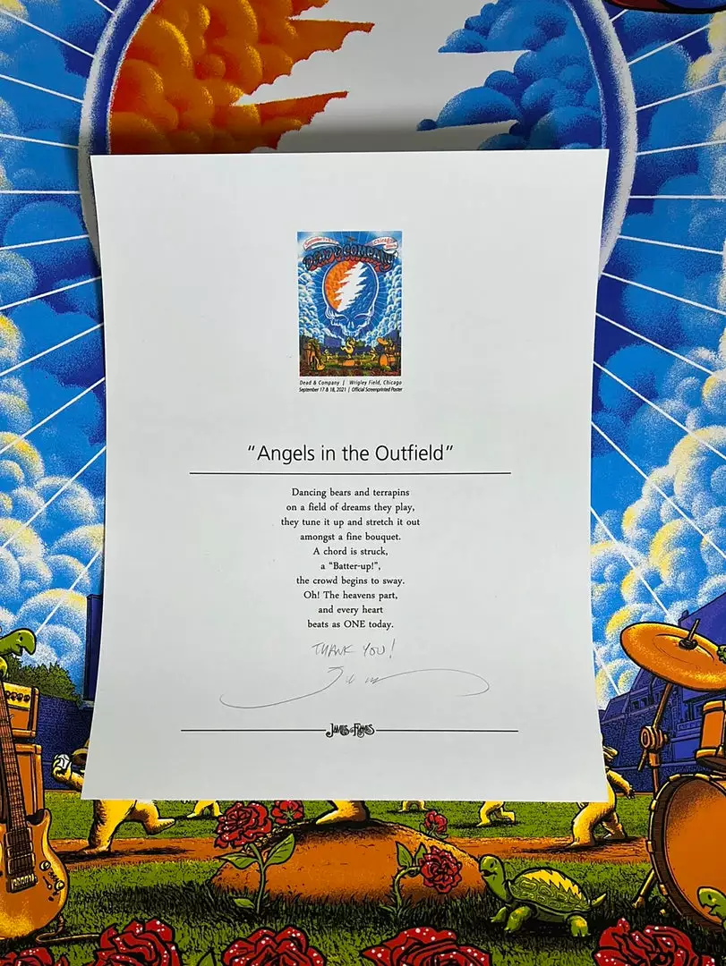 Dead & Company - 2021 James Flames Poster Chicago, IL Wrigley Field 9 Dead & Company - 2021 James Flames Poster Chicago, IL Wrigley Field