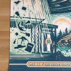 Half Hazzard Press The Disco Biscuits - 2018 Half Hazard Poster Red Rocks Morrison, CO