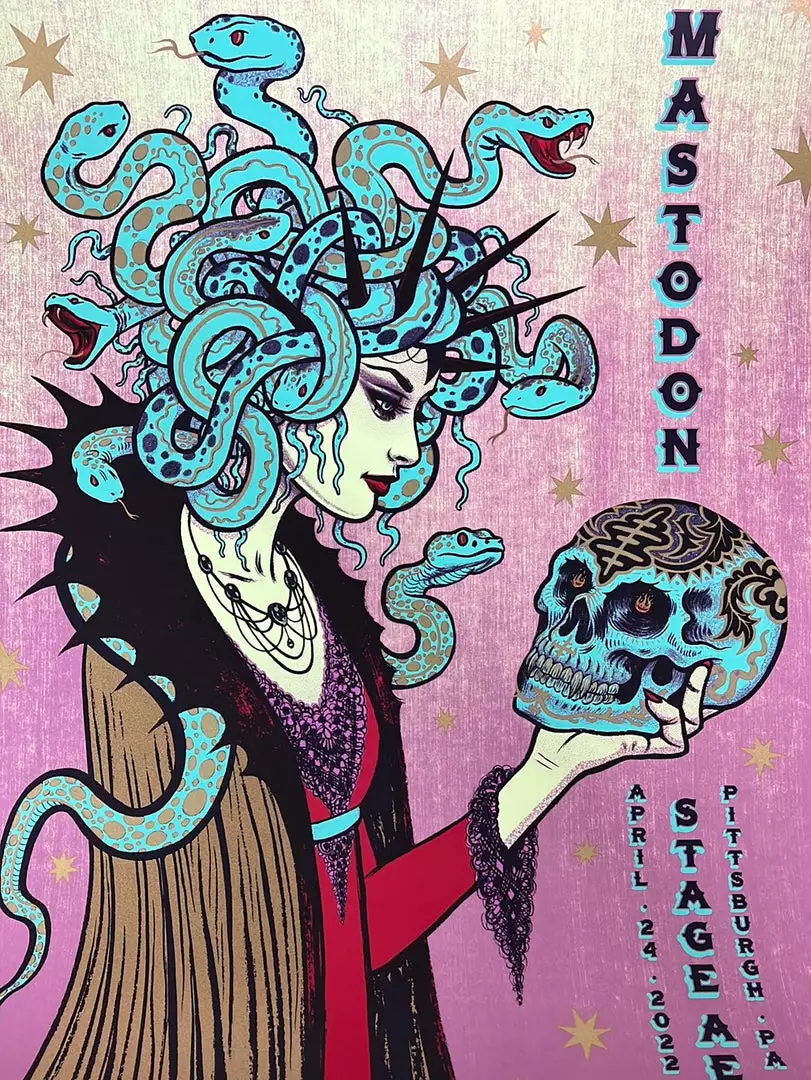 Gig Posters Mastodon - 2022 Tara McPherson Poster Pittsburgh, PA 3 Gig Posters Mastodon - 2022 Tara McPherson Poster Pittsburgh, PA