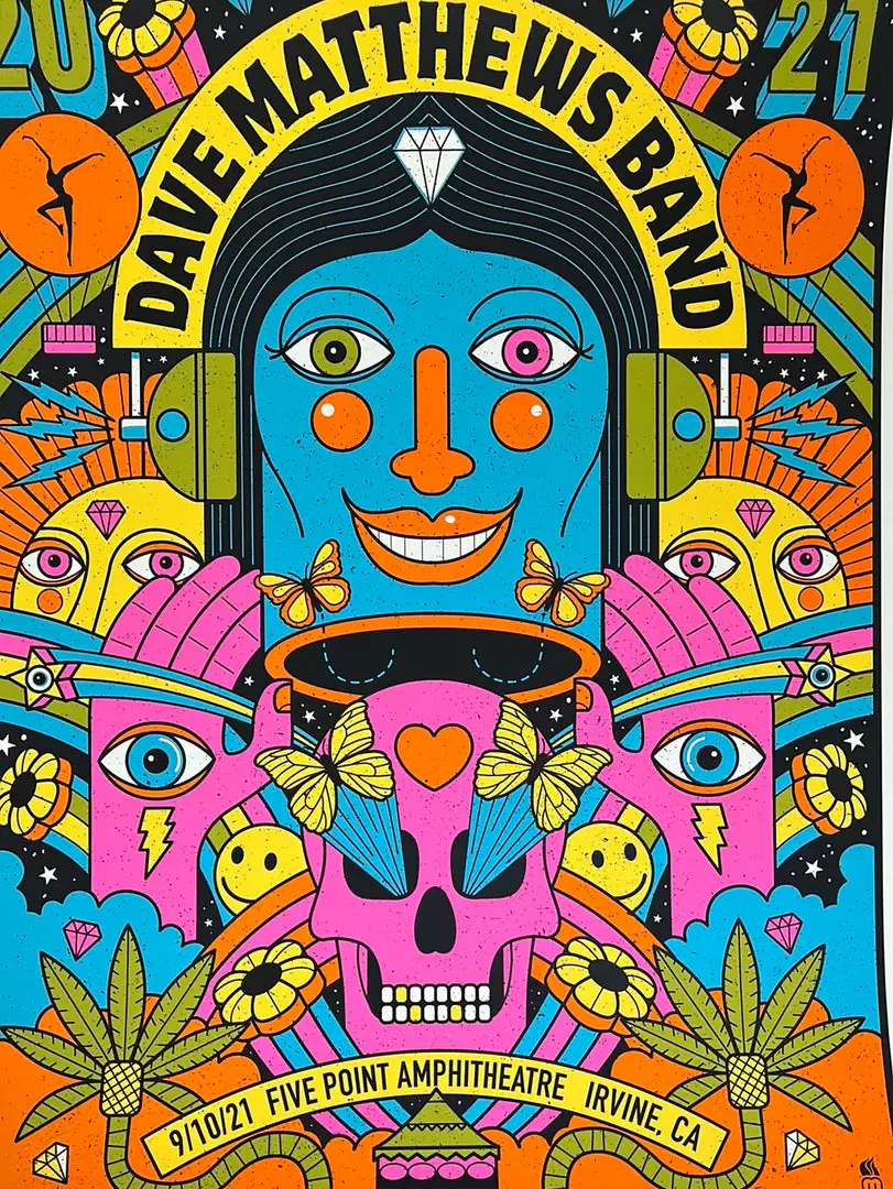 Methane Studios Dave Matthews Band - 2021 Methane Poster Irvine, CA 3 Methane Studios Dave Matthews Band - 2021 Methane Poster Irvine, CA