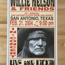 Willie Nelson - 2004 Franks Brothers 2/21 Poster San Antonio, TX 5 Willie Nelson - 2004 Franks Brothers 2/21 Poster San Antonio, TX