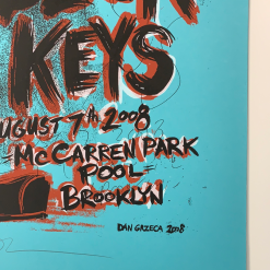 The Black Keys - 2008 Dan Grzeca Poster Brooklyn, NY McCarren Park 471/475 Gig Posters