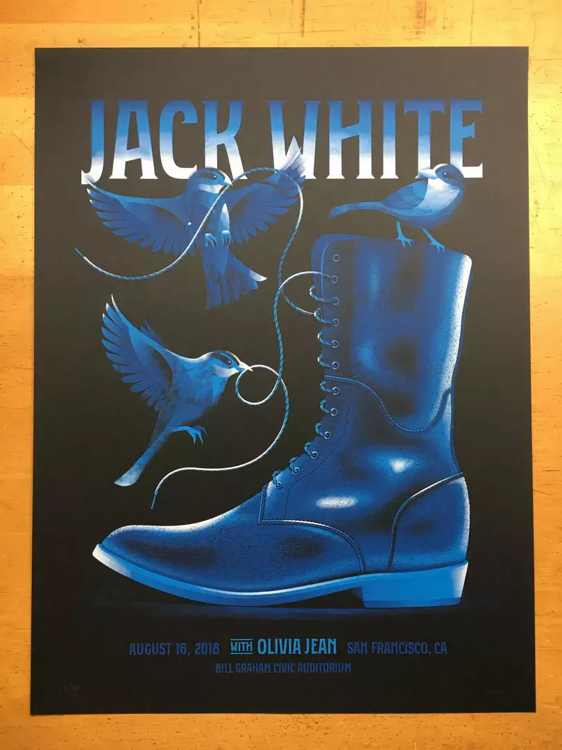 Jack White - 2018 DKNG Poster San Francisco, CA Bill Graham Civic Night 2 5 Jack White - 2018 DKNG Poster San Francisco, CA Bill Graham Civic Night 2