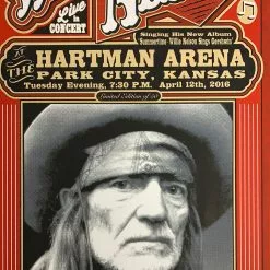 Gig Posters Willie Nelson - 2016 Mattole River Studios Poster Park City, KS