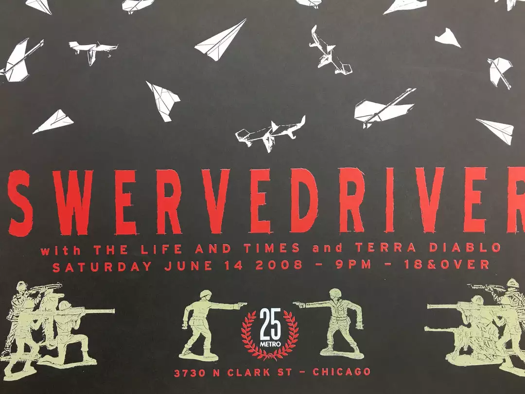 Sold Out Posters Swervedriver - 2008 Poster Chicago, IL Metro Chicago 3 Sold Out Posters Swervedriver - 2008 Poster Chicago, IL Metro Chicago