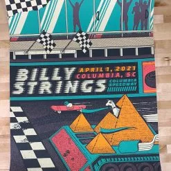 Billy Strings - 2021 Status Serigraph Poster Columbia, SC 4/1