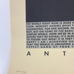 Andy Gill - 2020 Shepard Fairey (edge Wear) Poster Obey Anti-Hero UK Art Print Art Prints 15 Andy Gill - 2020 Shepard Fairey (edge Wear) Poster Obey Anti-Hero UK Art Print Art Prints