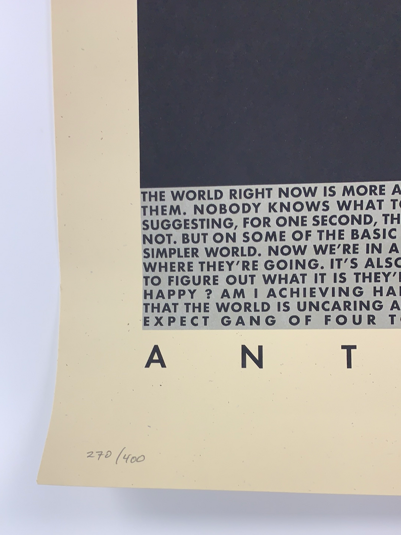 Andy Gill - 2020 Shepard Fairey (edge Wear) Poster Obey Anti-Hero UK Art Print Art Prints 9 Andy Gill - 2020 Shepard Fairey (edge Wear) Poster Obey Anti-Hero UK Art Print Art Prints