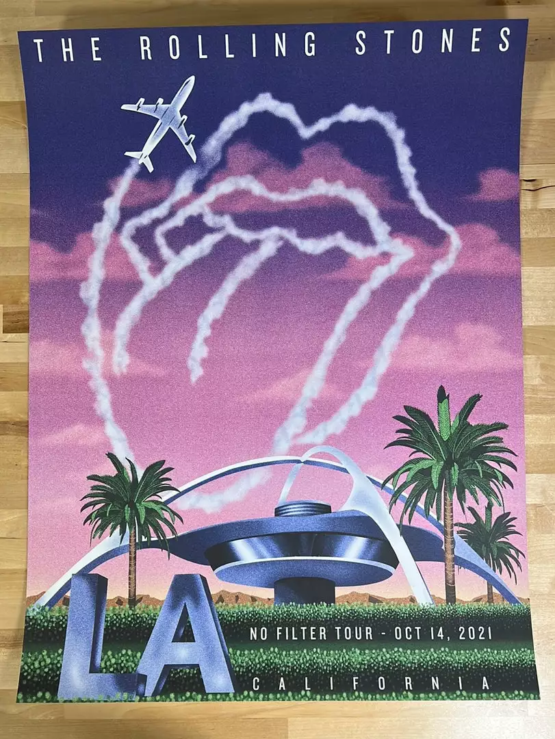 Sold Out Posters Rolling Stones - 2021 Poster No Filter Tour Los Angeles, CA 10/14 Gig Posters 4 Sold Out Posters Rolling Stones - 2021 Poster No Filter Tour Los Angeles, CA 10/14 Gig Posters