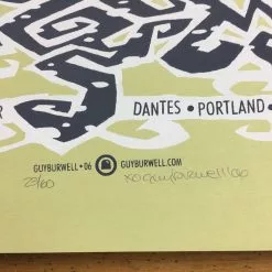 Early Man - 2006 Guy Burwell Poster Portland, OR Dante's 17 Early Man - 2006 Guy Burwell Poster Portland, OR Dante's