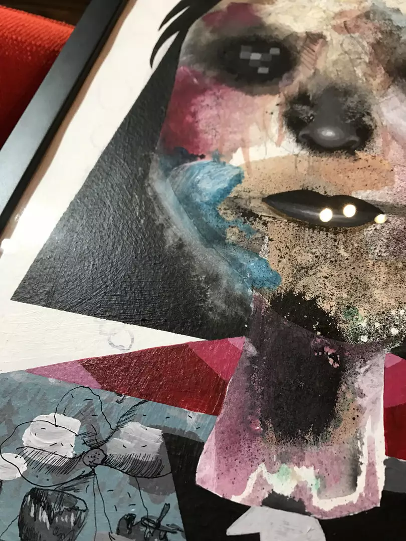 Untitled 15 - 2016 Collin Van Der Sluijs Original Painting FRAMED Signed 8 Untitled 15 - 2016 Collin Van Der Sluijs Original Painting FRAMED Signed