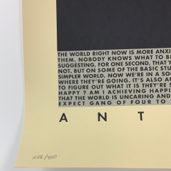 Art Prints Andy Gill - 2020 Shepard Fairey Poster Obey Anti-Hero UK Art Print