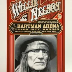 Gig Posters Willie Nelson - 2016 Mattole River Studios Poster Park City, KS