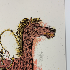 Art Prints Tiny Cowboy - 2009 Dan Grzeca Poster Art Print PINK 21/200