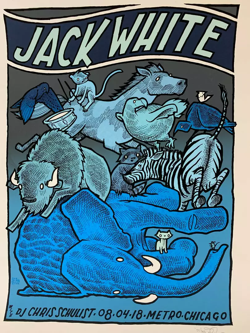 Chicago, IL Jack White - 2018 Jay Ryan Poster Chicago The Metro S/N 3 Chicago, IL Jack White - 2018 Jay Ryan Poster Chicago The Metro S/N