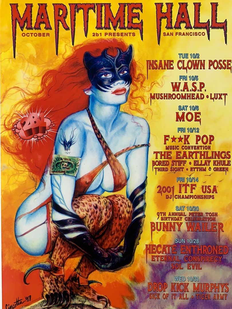 Gig Posters MHP 129 October - 2001 The Artworks Poster Maritime Hall San Fran 1st 3 Gig Posters MHP 129 October - 2001 The Artworks Poster Maritime Hall San Fran 1st