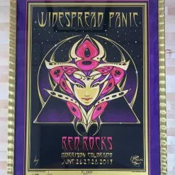 Widespread Panic - 2015 Jeff Wood Poster Red Rocks Morrison, CO FRAMED