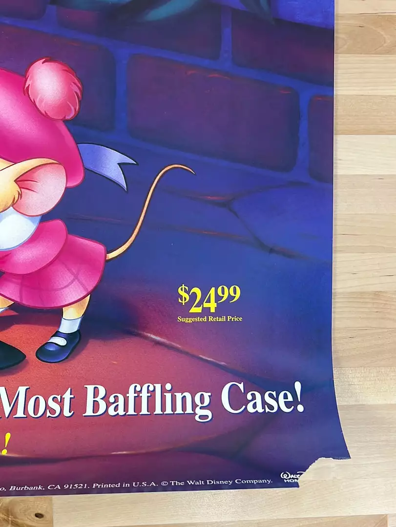 Sold Out Posters The Great Mouse Detective - 1986 Video Promo Movie Poster Original Vintage 7 Sold Out Posters The Great Mouse Detective - 1986 Video Promo Movie Poster Original Vintage