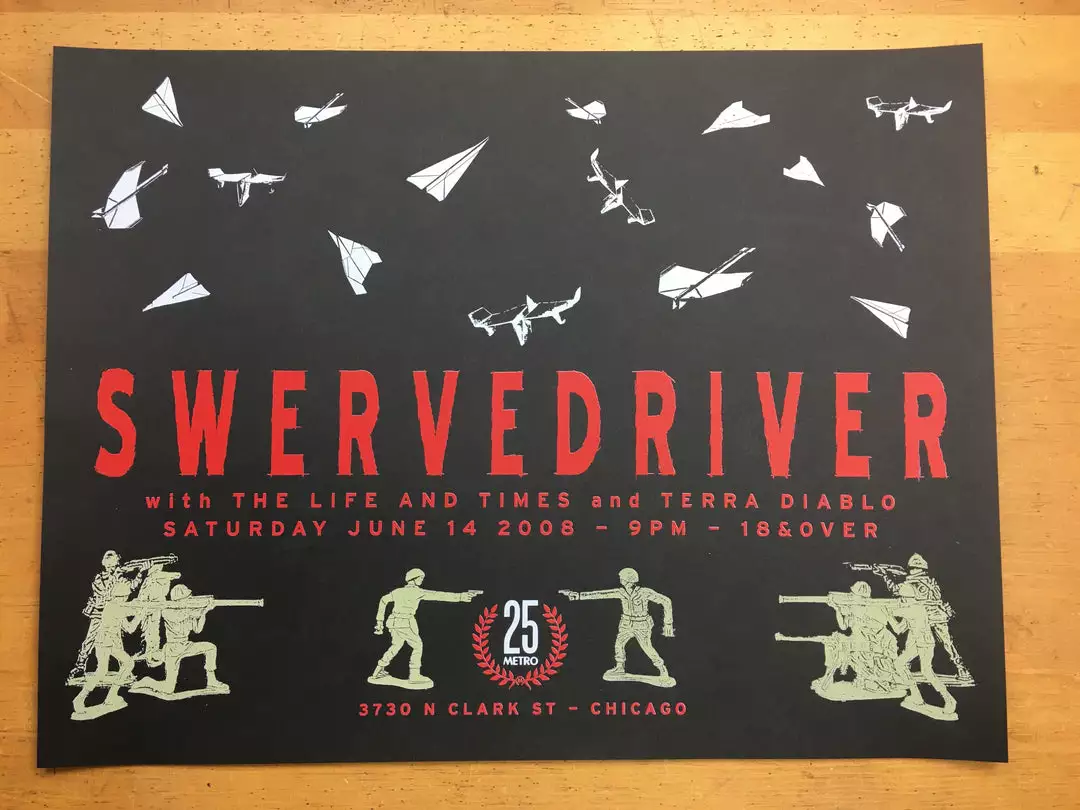 Sold Out Posters Swervedriver - 2008 Poster Chicago, IL Metro Chicago 5 Sold Out Posters Swervedriver - 2008 Poster Chicago, IL Metro Chicago