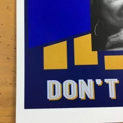 Bob Dylan - 2017 Geoff Gans Poster Chicago Wintrust Arena BLUE