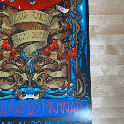 Gig Posters Billy Strings - 2021 2022 Richard Biffle Poster Grand Rapids, MI NYE