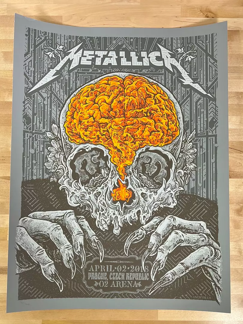 Metallica - 2018 AngryBlue Poster Prague, CZE O2 Arena 4 Metallica - 2018 AngryBlue Poster Prague, CZE O2 Arena