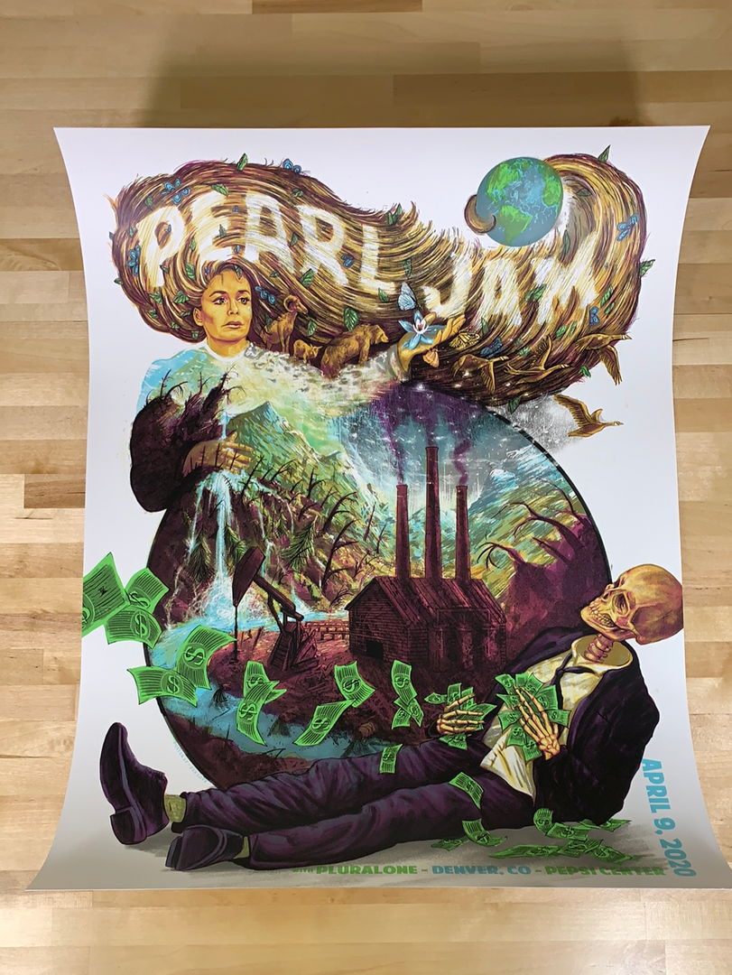 Colorado Pearl Jam - 2020 Zeb Love Poster Denver, CO Pepsi Center 4 Colorado Pearl Jam - 2020 Zeb Love Poster Denver, CO Pepsi Center