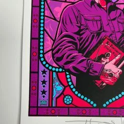 Queens Of The Stone Age The Night Porter - 2013 Justin Hampton Poster Handbill Mark Lanegan Signed