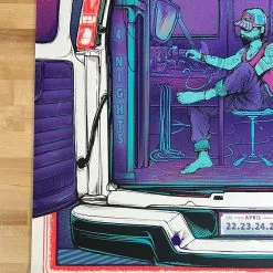 Half Hazzard Press Colorado Lotus - 2021 Half Hazard Poster Red Rocks, Morrison, CO