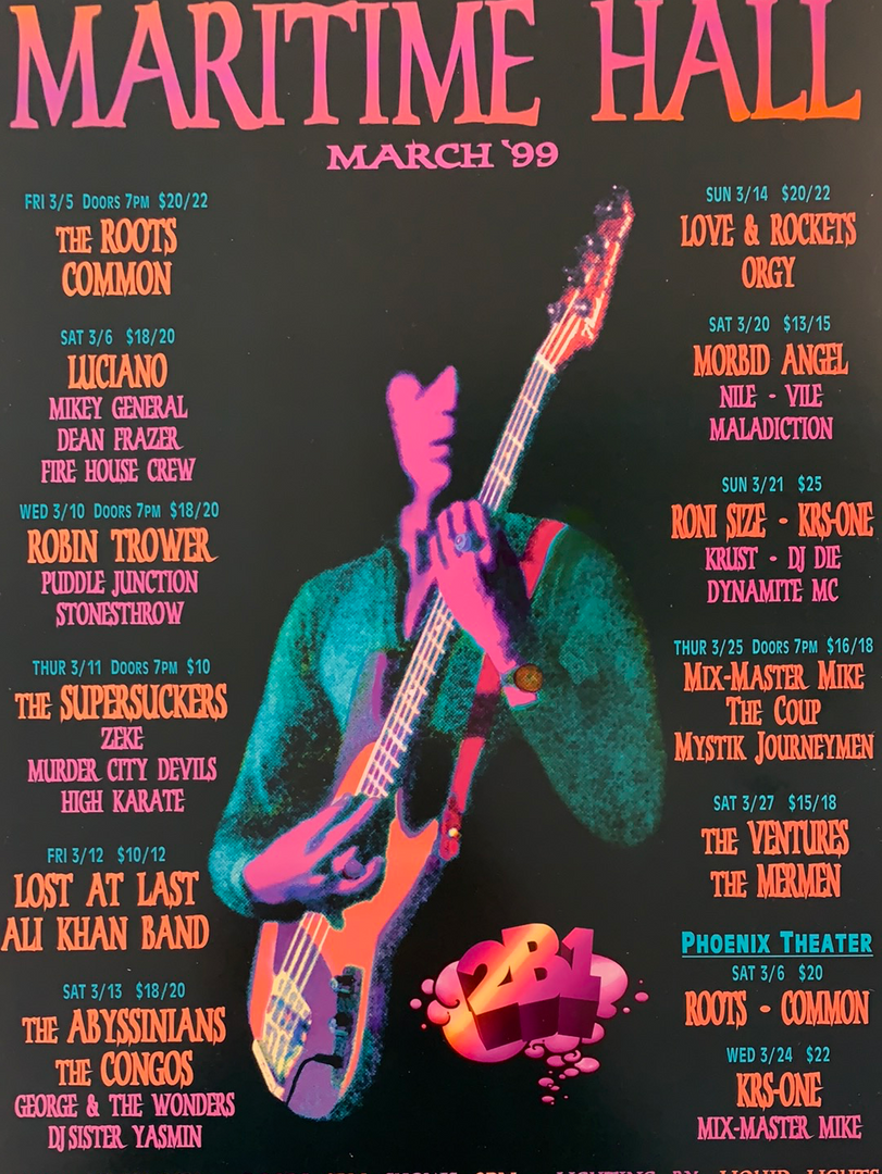 Greg Coiner Gig Posters MHP 60 March - 1999 Poster Maritime Hall San Fran 1st 3 Greg Coiner Gig Posters MHP 60 March - 1999 Poster Maritime Hall San Fran 1st