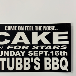 Gig Posters Cake - 2001 Jared Connor Poster Austin, TX Stub's BBQ