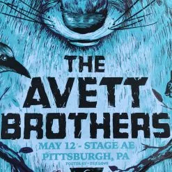 The Avett Brothers - 2016 Zeb Love Poster Pittsburgh Variant Gig Posters