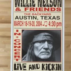 Willie Nelson - 2004 Franks Brothers 3/18-20 Poster Austin, TX Gig Posters
