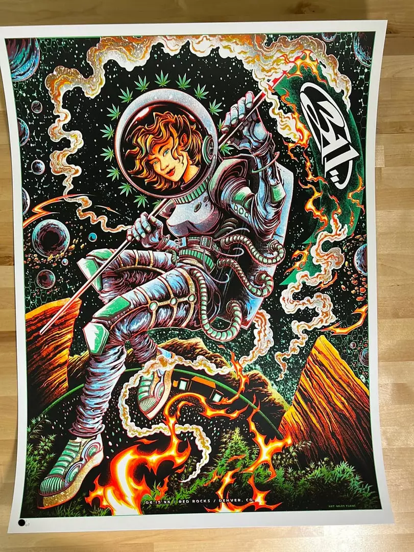 311 - 1996 Miles Tsang Poster Red Rocks Morrison, CO GREEN 5 311 - 1996 Miles Tsang Poster Red Rocks Morrison, CO GREEN