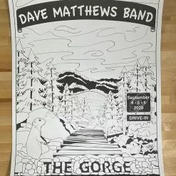 Dave Matthews Band - 2020 Jamison Grace Coloring Poster Quincy, WA Gig Posters