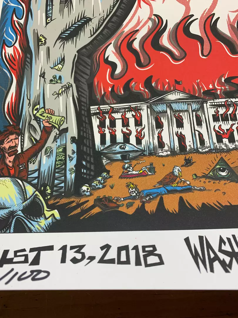 Bobby Draws Skullz Pearl Jam - 2018 Bobby Brown Draws Skullz Missoula Poster Jeff Ament AP S/N Vote 6 Bobby Draws Skullz Pearl Jam - 2018 Bobby Brown Draws Skullz Missoula Poster Jeff Ament AP S/N Vote