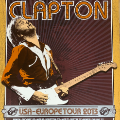 Eric Clapton - 2013 Ron Donovan Firehouse Poster VARIANT European Tour