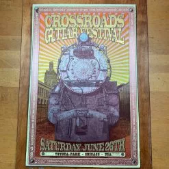 Crossroads Guitar Festival - 2010 Poster Birch Panel Wood Edition Ron Donovan Eric Clapton