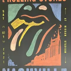 Sold Out Posters Gig Posters Rolling Stones - 2021 Poster Nashville, TN No Filter Tour