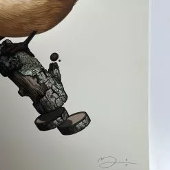 Fat Bird - 2019 Mike Mitchell Poster Carolina Wren Variant