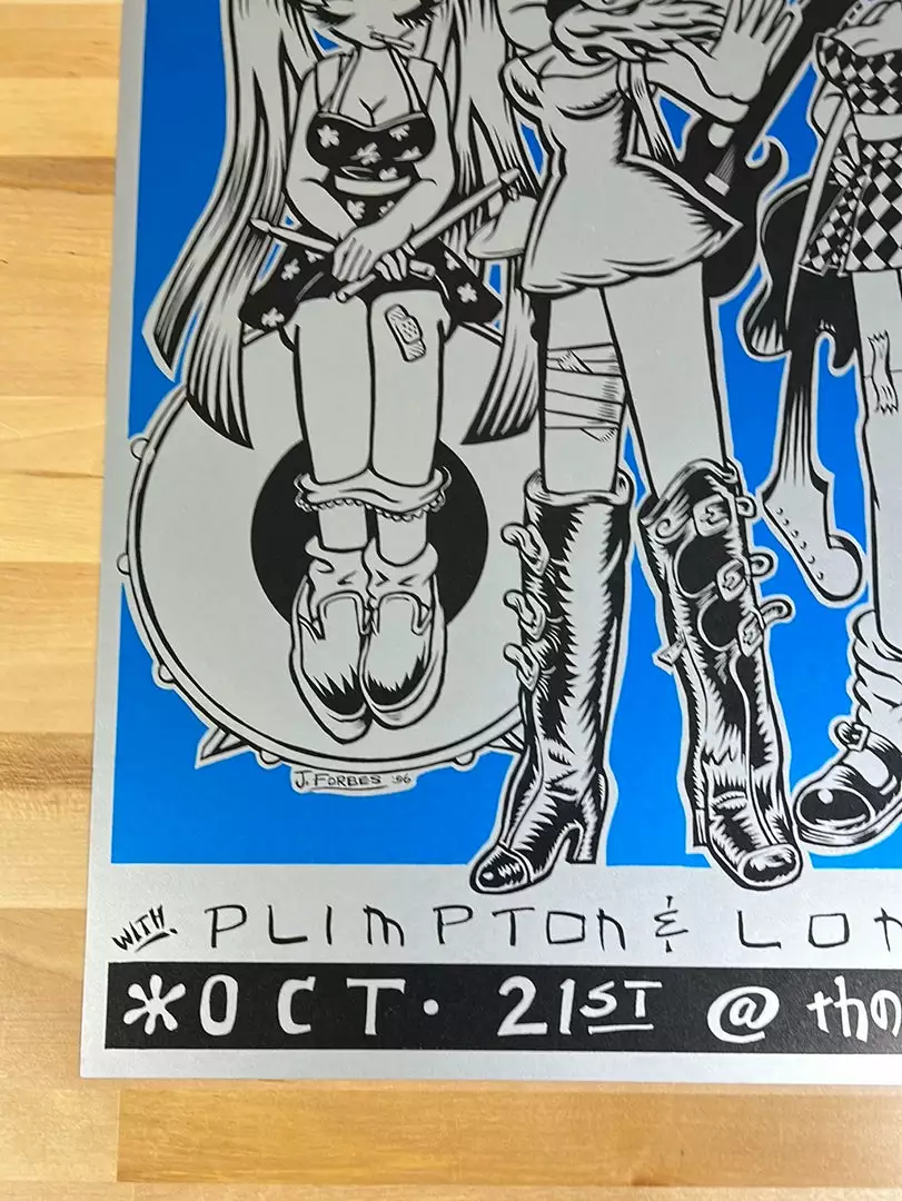 Red Aunts - 1995 Alan Forbes Poster Los Angeles, CA Roxy 8 Red Aunts - 1995 Alan Forbes Poster Los Angeles, CA Roxy