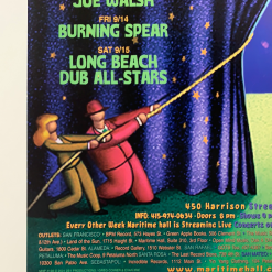 The Artworks Gig Posters MHP 128 September - 2001 Poster Maritime Hall San Fran 1st